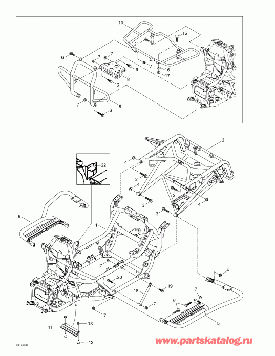 ATV   Traxter XL, 7571, 2003 - Frame And Luggage Racks
