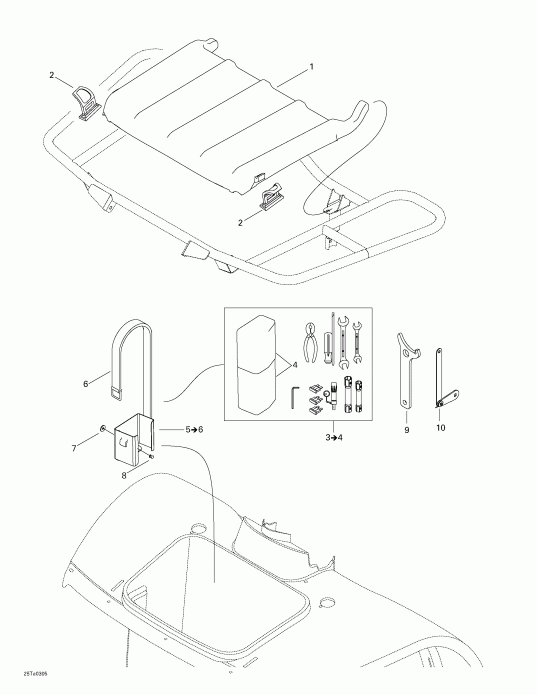 ATV  ����������� Traxter XL, 7571, 2003 - Front Tray