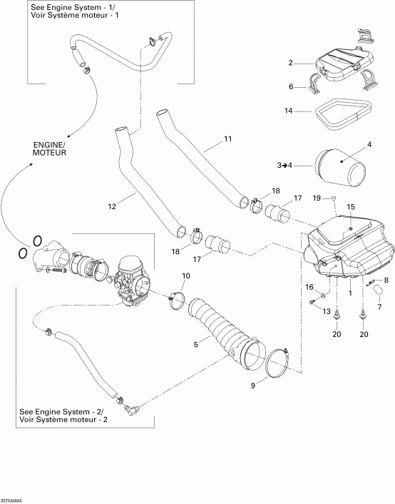 BRP  DS 650/DS 650 Baja/X, 2004 - Air   System