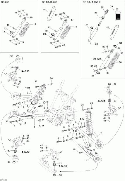  DS 650/DS 650 Baja/X, 2004 - Front Suspension