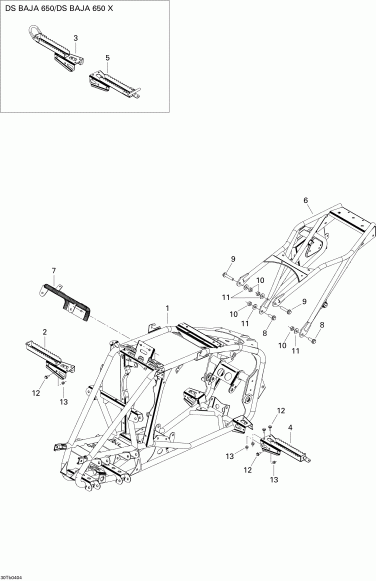 ATV BRP  DS 650/DS 650 Baja/X, 2004 - Frame
