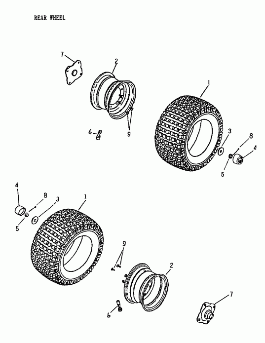  BRP Mini DS 90 4-strokes, 2004 - Rear Wheel