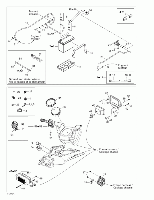 ATV  Outlander 330/400 STD 2 X 4, 2004 - Battery And Electrical Accessories