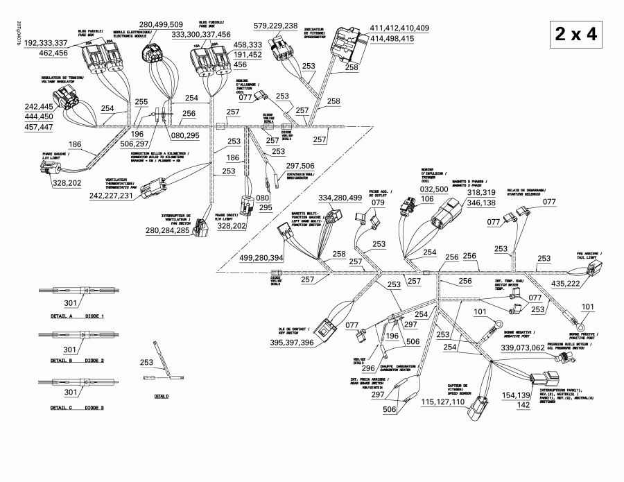 ���������� Bombardier Outlander 330/400 STD 2 X 4, 2004 ������ - Main ���� �������� (2x4)