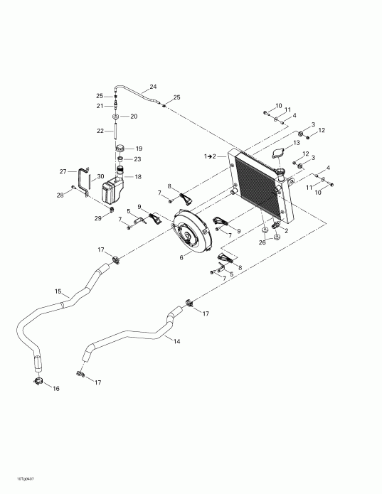    Outlander 330/400 STD 4 X 4, 2004 - Cooling System