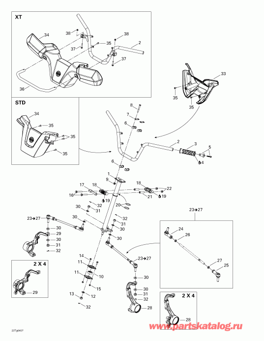    Outlander 400 XT 4 X 4, 2004 - Steering System