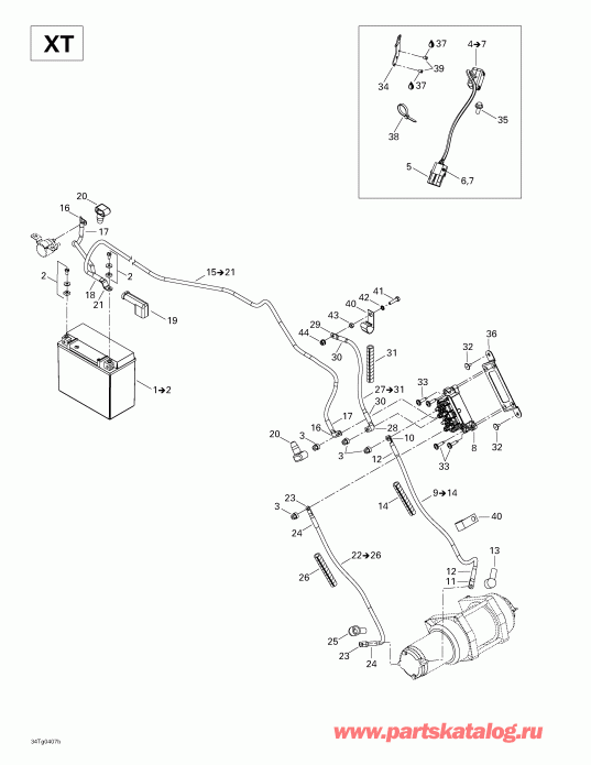 ATV BRP ����������� Outlander 400 XT 4 X 4, 2004 - Battery And Electrical Accessories (xt)