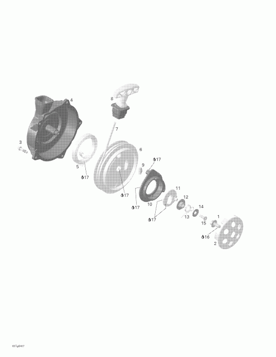 ATV BRP Outlander MAX 400, 2004  - Rewind Starter
