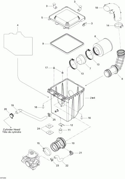 ATV BRP Quest MAX, 2004  - Air   System