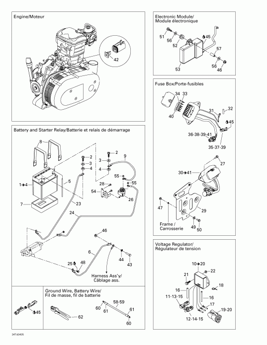ATV BRP Quest STD, 2004 - Battery   