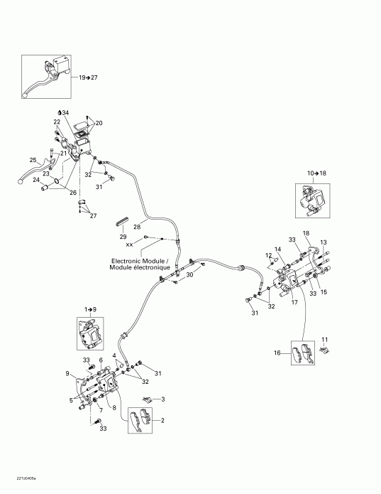  BRP Quest XT, 2004  - Hydraulic Front Brake