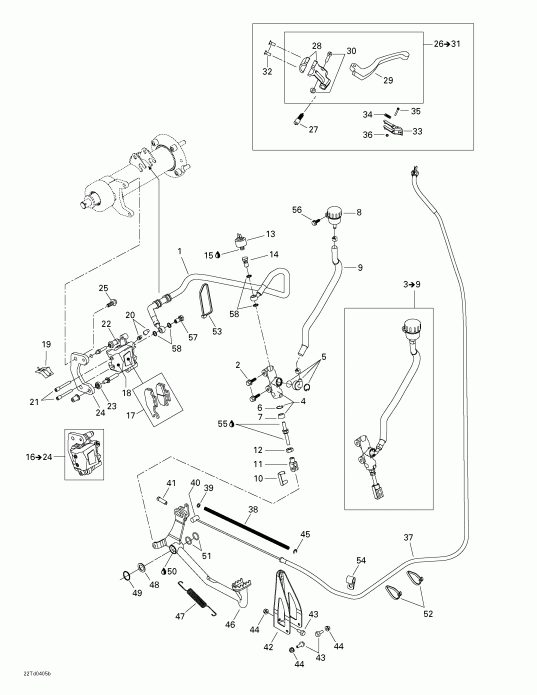 ATV  Quest XT, 2004  - Hydraulic Rear Brake