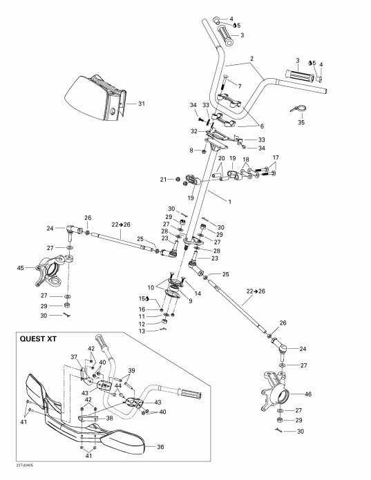 Quest XT, 2004  - Steering System