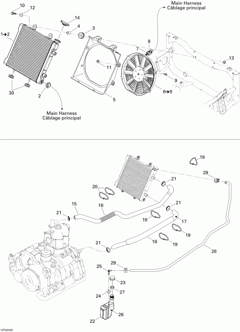 Bombardier Traxter Auto Std & XT, 2004 - Cooling System