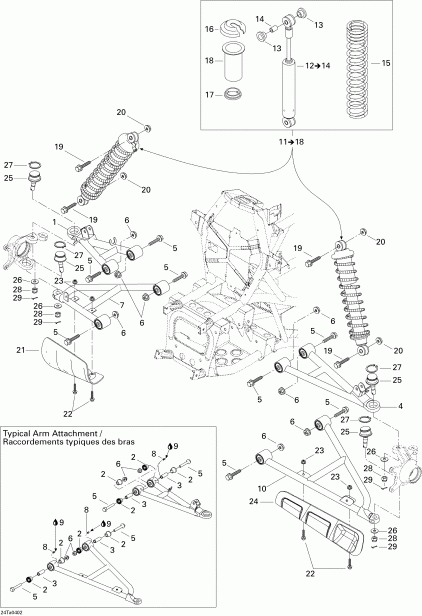 Traxter Auto Std & XT, 2004  - Front Suspension