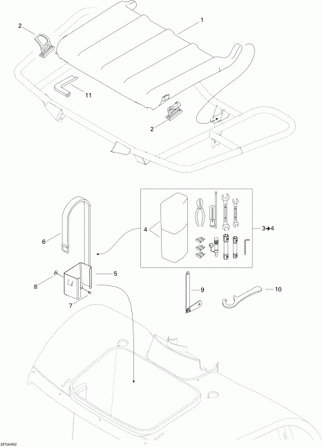  BRP Traxter Auto Std & XT, 2004 - Front Tray