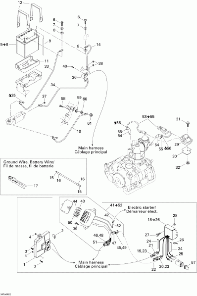  BRP Traxter Auto Std & XT, 2004 - Battery   