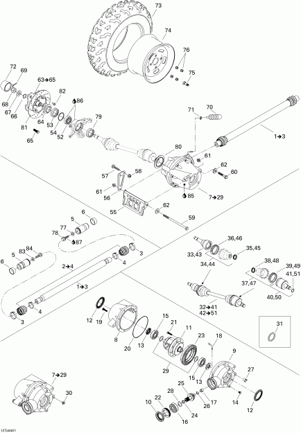  Bombardier - Drive System, Front