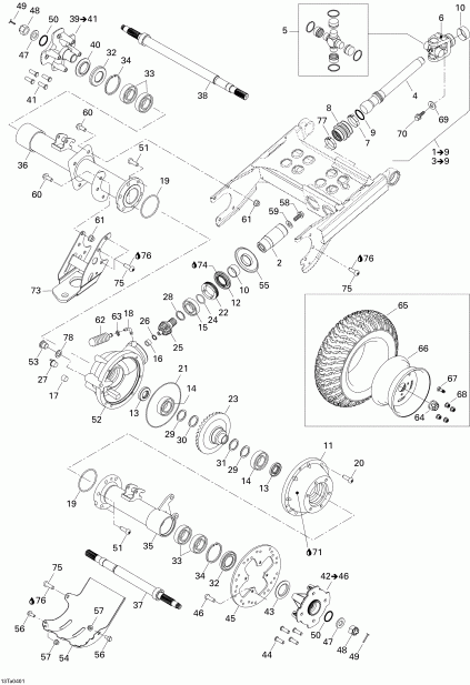   Traxter Max Std & Max XT, 2004 - Drive System, Rear