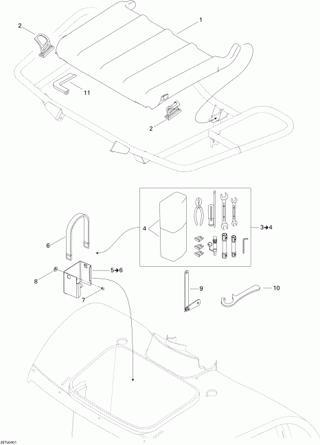   Traxter Max Std & Max XT, 2004 - Front Tray