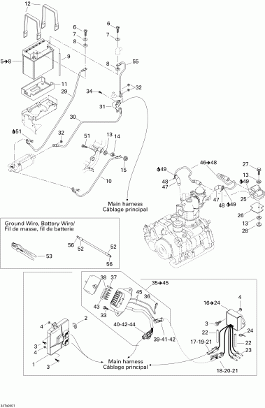 ���������� BRP Traxter Max Std & Max XT, 2004 ������ - Battery � ��������� ����������
