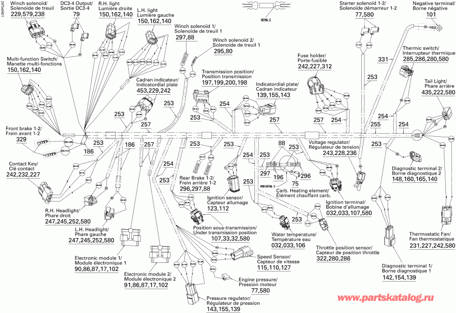 ���������� BRP Traxter Max Std & Max XT, 2004 - Main Harness