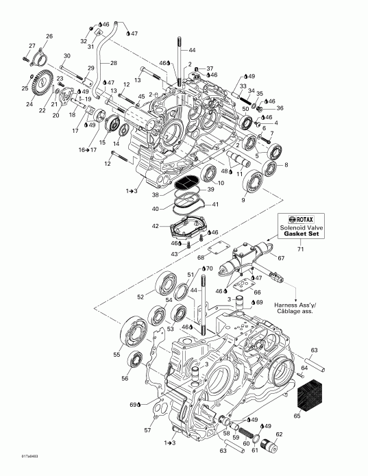 ���������� Bombardier Traxter XL, 2004 ������ - Crankcase