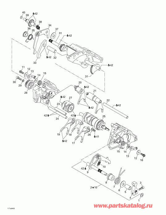   Traxter XL, 2004  - Gear Shift