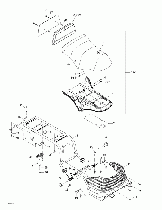 BRP  Traxter XL, 2004 - Seat