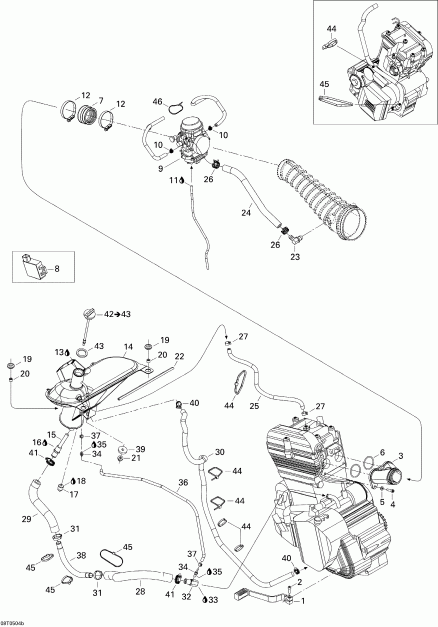 DS 650/DS 650 X, 2005 - Engine And Engine Support 2