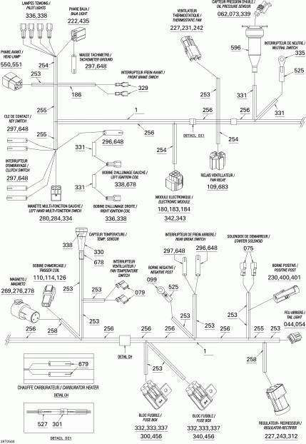  BRP  DS 650/DS 650 X, 2005 - Electrical Harness, Frame
