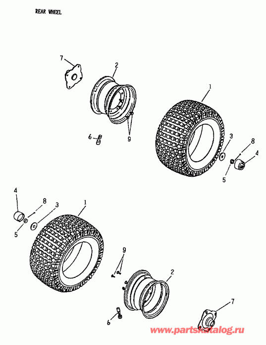 ATV  Mini DS 50 2-strokes, 2005  - Rear Wheel
