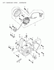 01-   ,  ,  (01- Left Crankcase Cover, Generator)