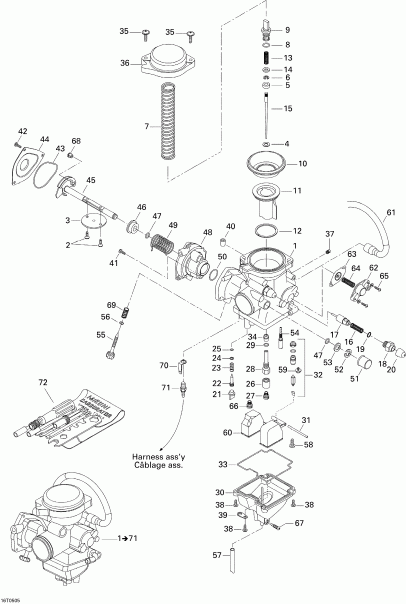 ���������� BRP Outlander 330/400 STD 2 X 4, 2005 ������ - Carburetor
