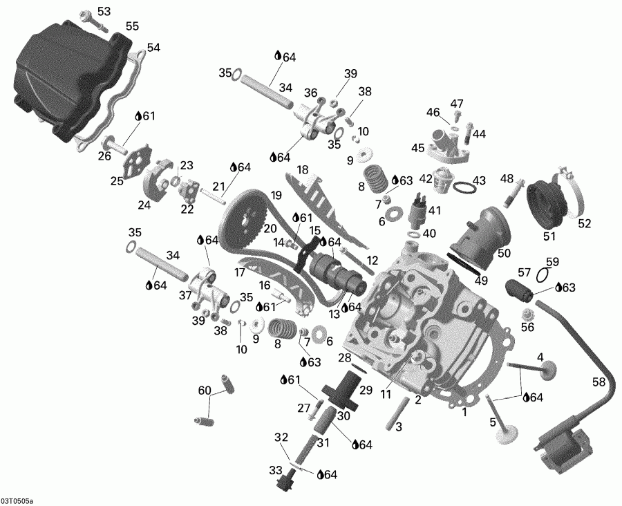 ���������� BRP Outlander 330/400 STD 4 X 4, 2005 - Cylinder Head