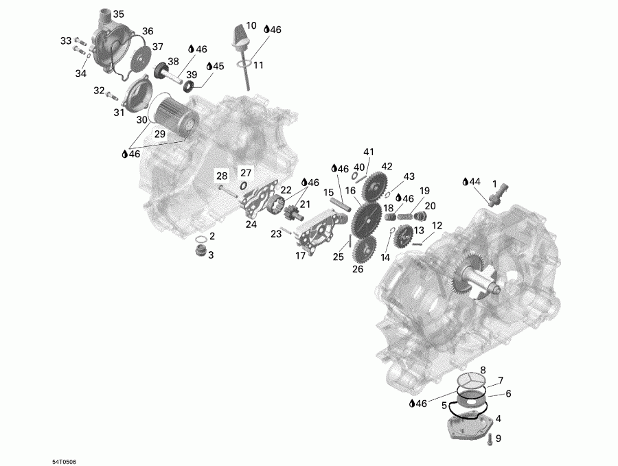  BRP Outlander MAX 400, 2005 - Engine Lubrication