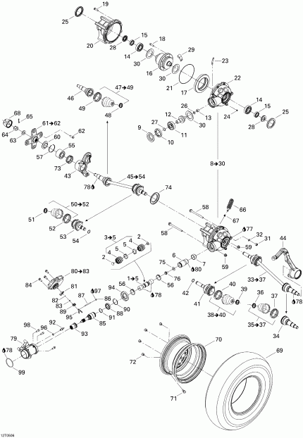 ATV  Outlander MAX 400, 2005 ������ - Drive System, Front