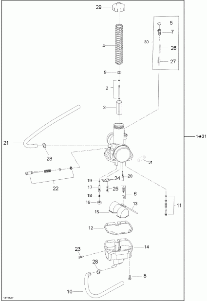  BRP Rally 175, 2005  - Carburetor