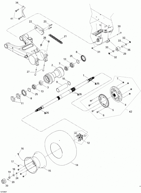 ATV BRP ������ Rally 175, 2005 - Drive System, Rear