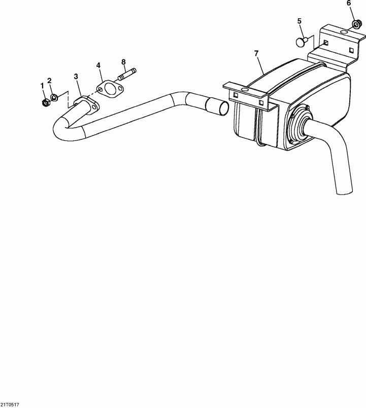  BRP  Sarasota 1000, 2005 - Muffler