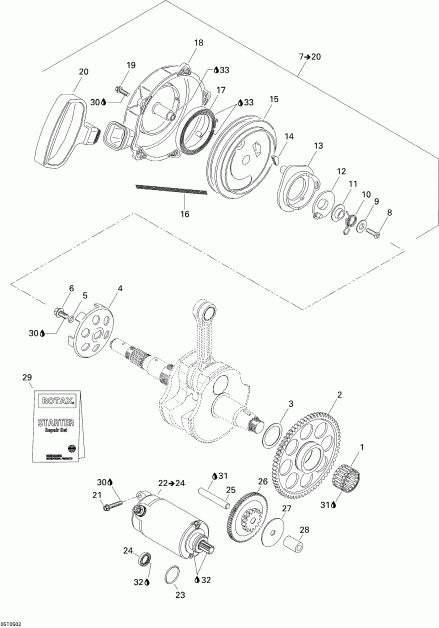  Bombardier - Rewind Starter And Electrical Starter
