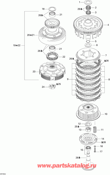 ������������ BRP ����������� Traxter 5 Speed, 2005 - Clutch