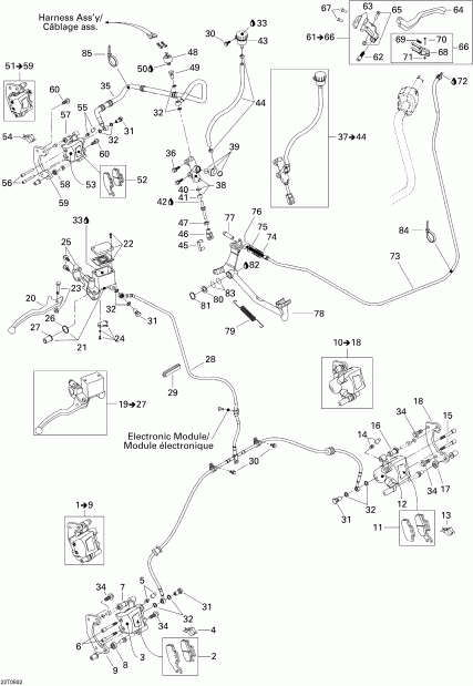 ATV BRP Traxter 5 Speed, 2005 - Brakes