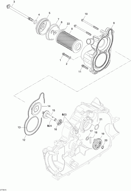 ATV  Traxter Max CVT 650, 2005 - Engine Cooling