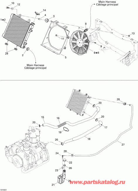 Bombardier  Traxter Max Std & Max XT, 2005 - Cooling System