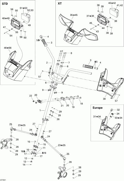 ������������  ������ Traxter Max Std & Max XT, 2005 - Steering System