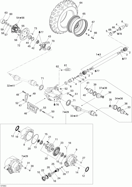 ATV  ������ Traxter XL, 2005 - Drive System, Front