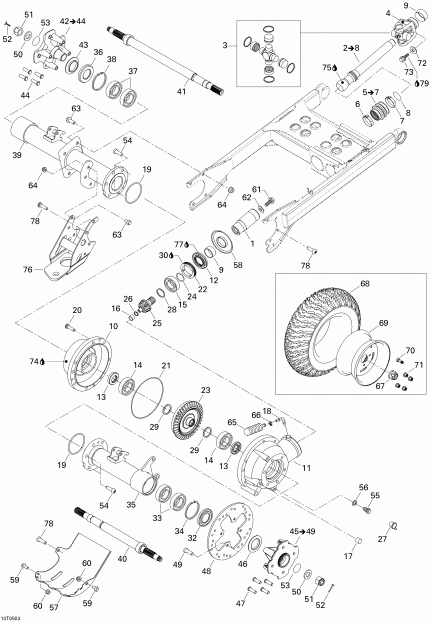   Traxter XL, 2005 - Drive System, Rear