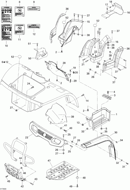 BRP  Traxter XL, 2005 - Body And Accessories