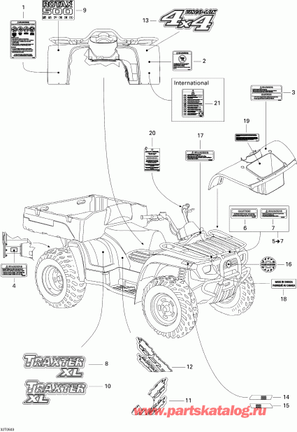 ATV  Traxter XL, 2005  - Decals